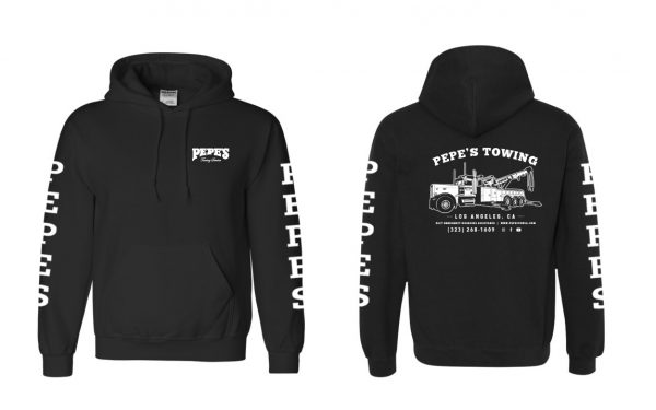 Pepes Black Hoodie - Front and Back